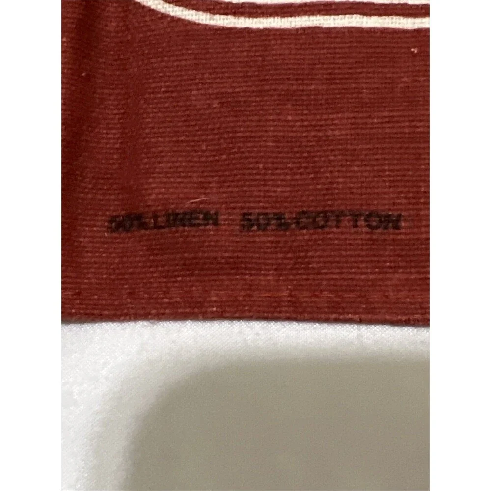 Vtg Irish Cabin Towel House of Parliament Big Ben Tea Towel Irish Linen UK